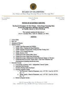 21st March 2023 meeting agenda